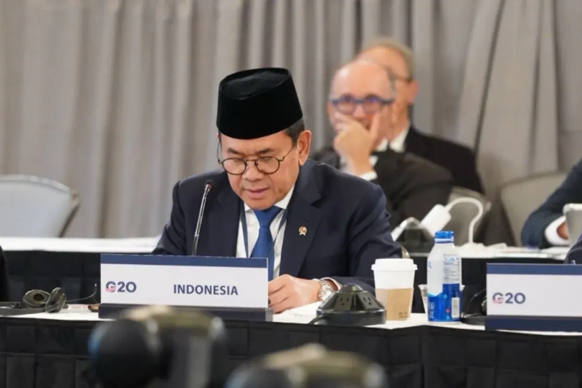Indonesia's Minister of Trade Budi Santoso during the first session of the G20 Trade Ministers' Meeting (TMM) in Milwaukee, Wisconsin, USA.