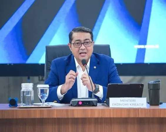 Tangkapan layar Menteri Ekonomi Kreatif Teuku Riefky Harsya saat membuka World Conference on Creative Economy (WCCE) 2026 di Kempinski Hotel, Jakarta, Rabu (21/10/2026).