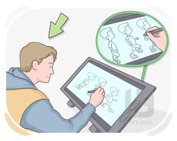 Ilustrasi animator yang sedang bekerja