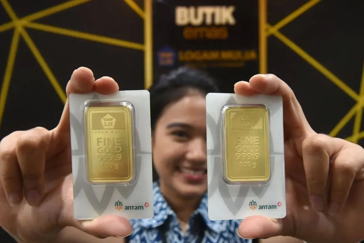 Ilustrasi harga emas Antam hari ini